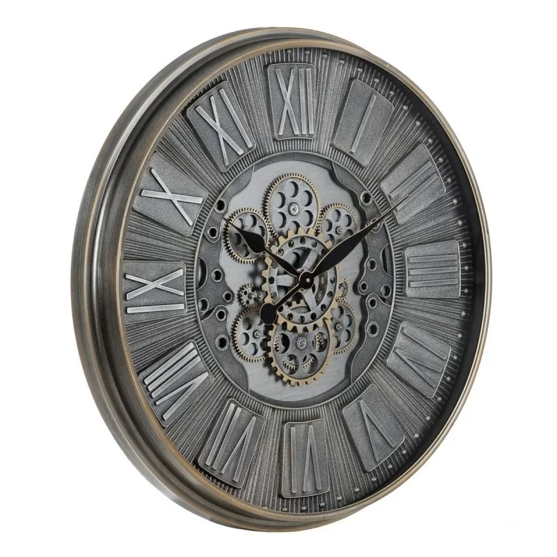 Wall Clock Grey Crystal Iron 69,5 x 9 x 69,5 cm...