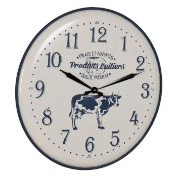 Wall Clock Black Cream Iron 62 x 62 x 6,5 cm 2