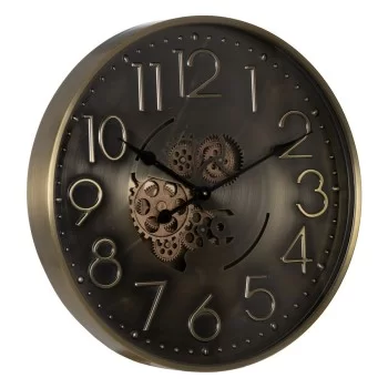 Wall Clock Golden Iron 60 x 8 x 60 cm 2
