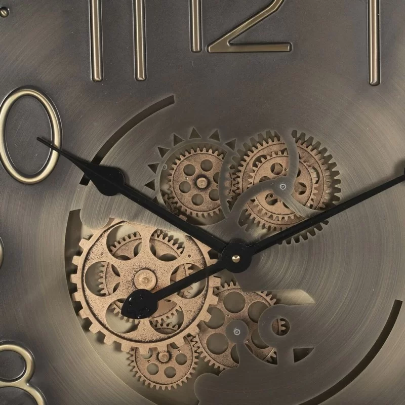 Wall Clock Golden Iron 60 x 8 x 60 cm