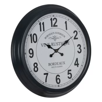 Wall Clock White Black Iron 70 x 70 x 6,5 cm 2