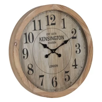 Wall Clock Natural Wood Crystal 60 x 60 x 6,5 cm 2