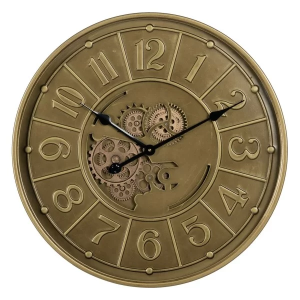 Wall Clock Golden Iron 60 x 8 x 60 cm