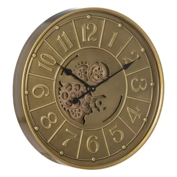 Wall Clock Golden Iron 60 x 8 x 60 cm 2