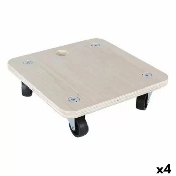 Wooden Base with Wheels Bricotech 58764 (30 x 30 x 8 cm)...