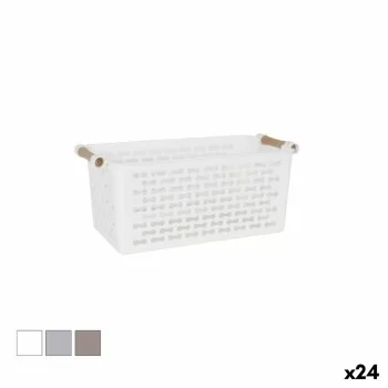 Multi-purpose basket Confortime Plastic With handles Wood...
