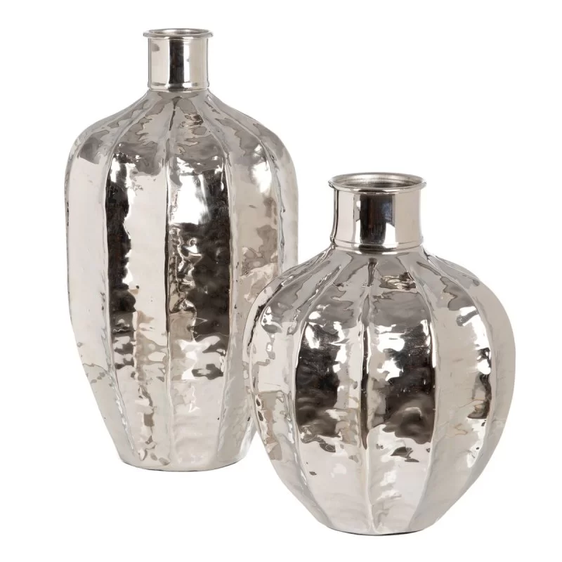 Vase 30,5 x 30,5 x 56 cm Silver Aluminium
