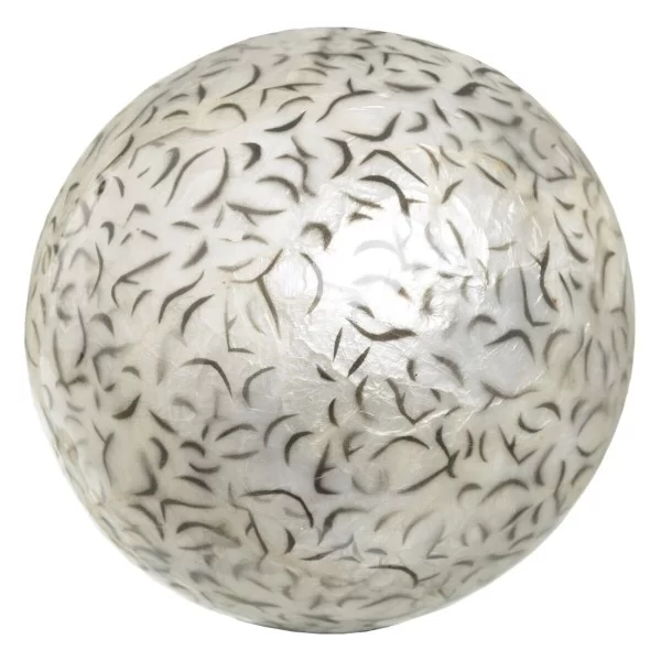 Balls CAPIZ Decoration Black White 10 x 10 x 10 cm (8 Units)