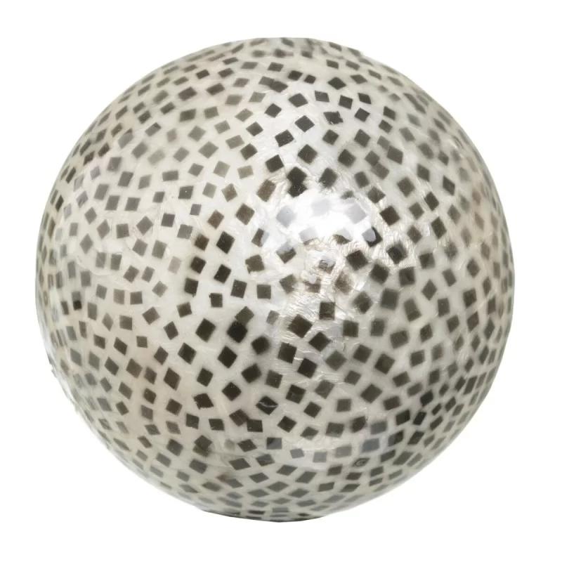 Balls CAPIZ Decoration Black White 10 x 10 x 10...