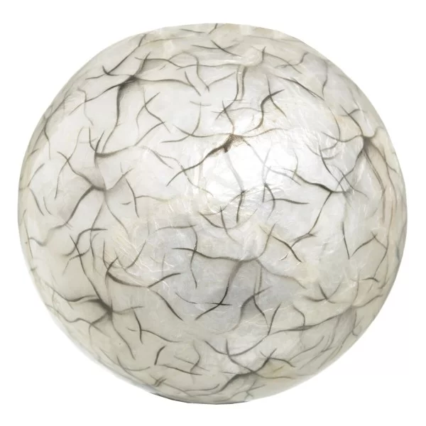 Balls CAPIZ Decoration Black White 10 x 10 x 10 cm (8 Units)