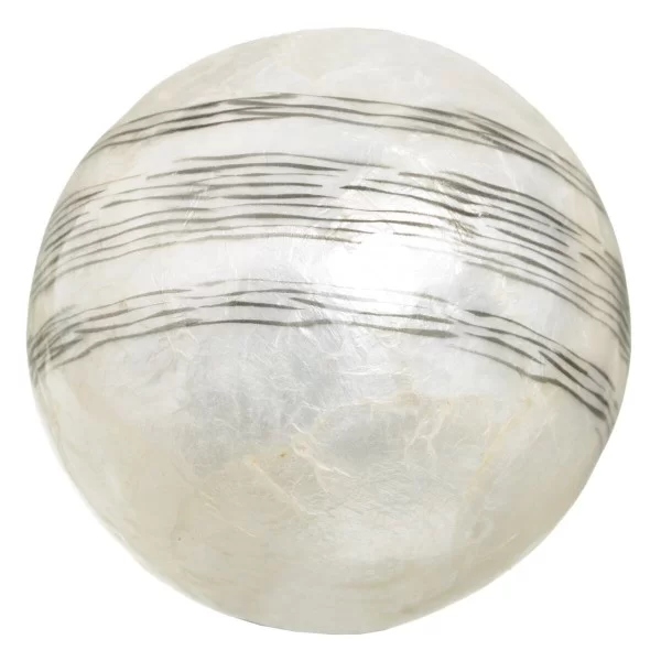 Balls CAPIZ Decoration Black White 10 x 10 x 10 cm (8 Units)