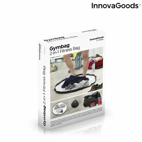2 in 1 Changing Room Mat and Waterproof Bag InnovaGoods Gymbag Black/Silver (Refurbished A)