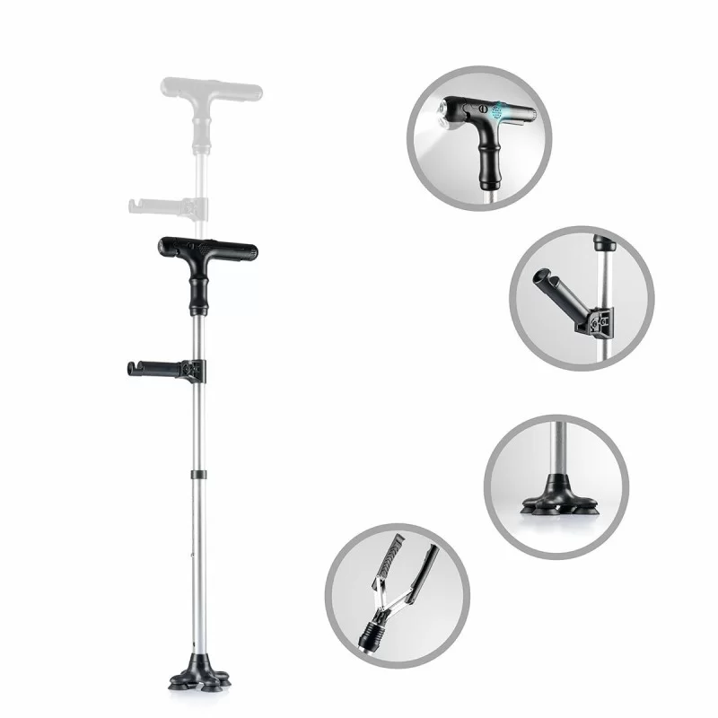 Extendable Walking Stick with LED, Alarm and...