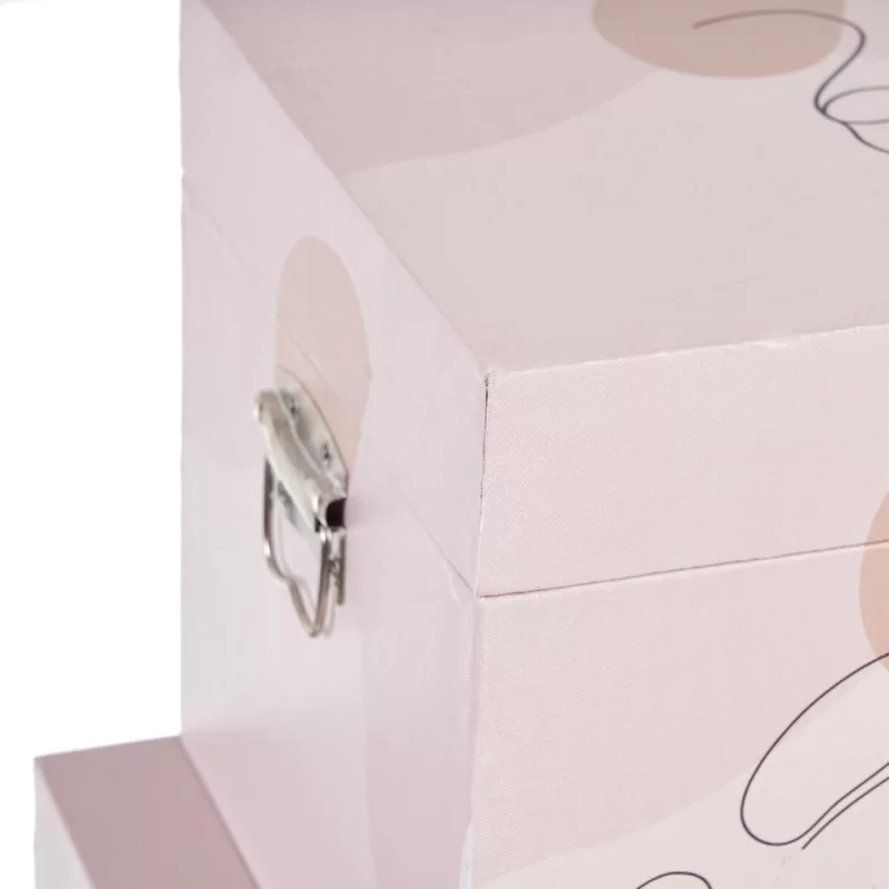 Set of Chests 65 x 38 x 35 cm Canvas DMF (3...