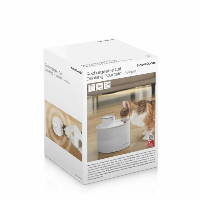 Rechargeable Cat Water Fountain with Sensor...