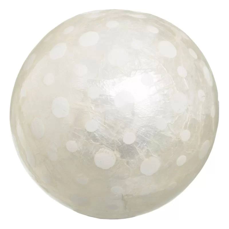Balls CAPIZ Decoration White 10 x 10 x 10 cm (8...