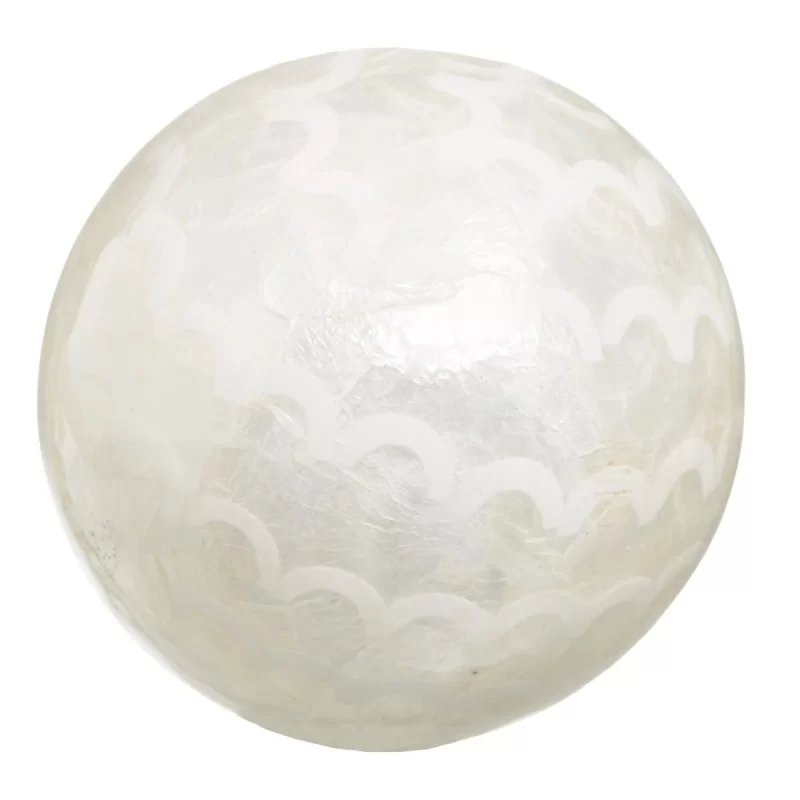 Balls CAPIZ Decoration White 10 x 10 x 10 cm (8...