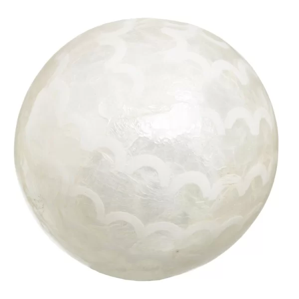 Balls CAPIZ Decoration White 10 x 10 x 10 cm (8 Units)