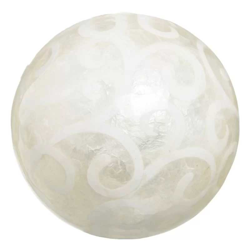 Balls CAPIZ Decoration White 10 x 10 x 10 cm (8...