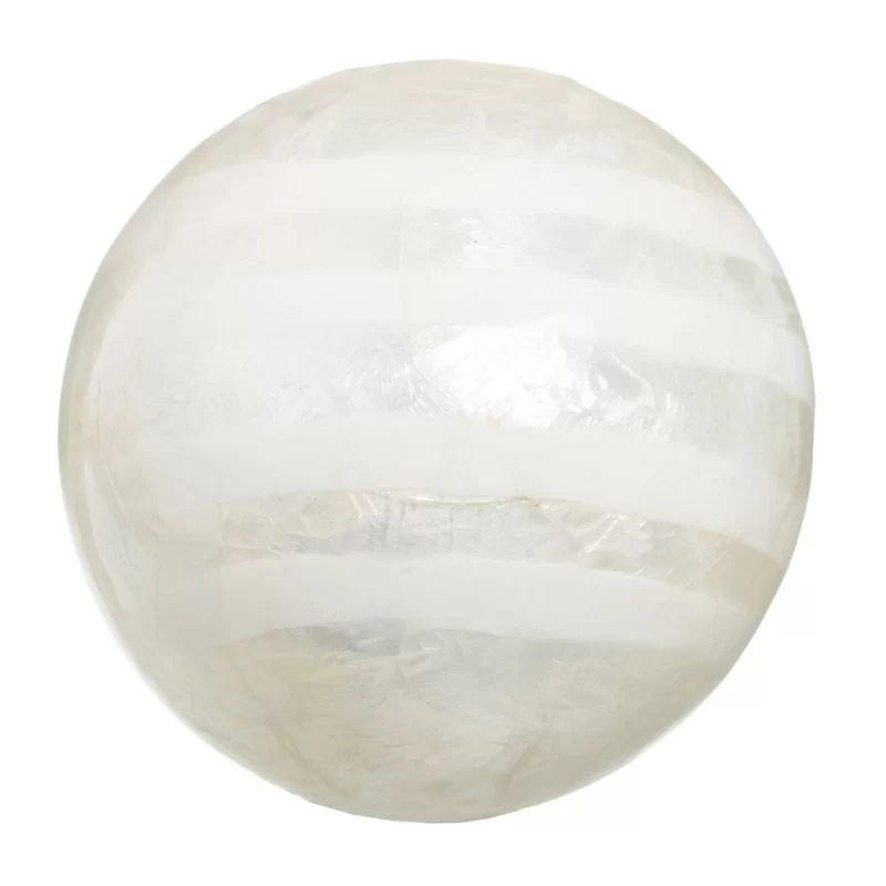 Balls CAPIZ Decoration White 10 x 10 x 10 cm (8...