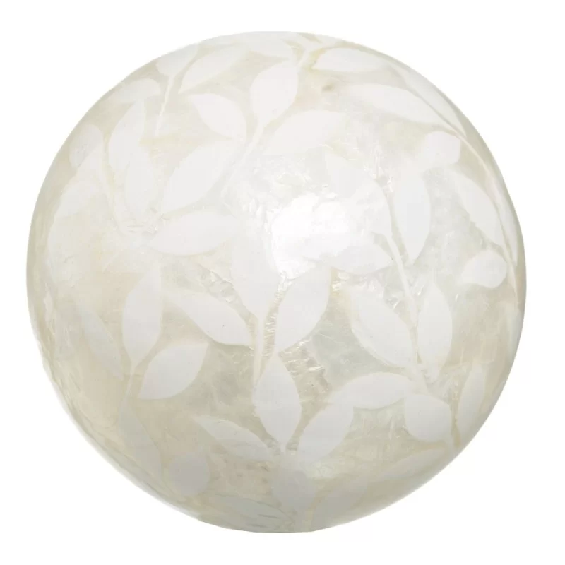 Balls CAPIZ Decoration White 10 x 10 x 10 cm (8...