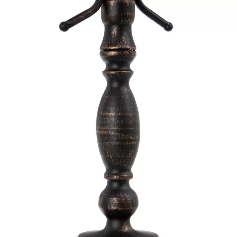 Candle Holder 42 x 12 x 42 cm Black Metal