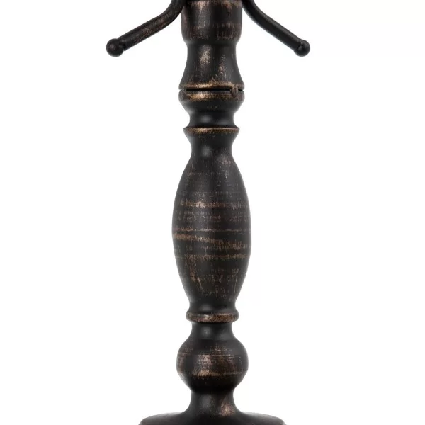 Candle Holder 42 x 12 x 42 cm Black Metal