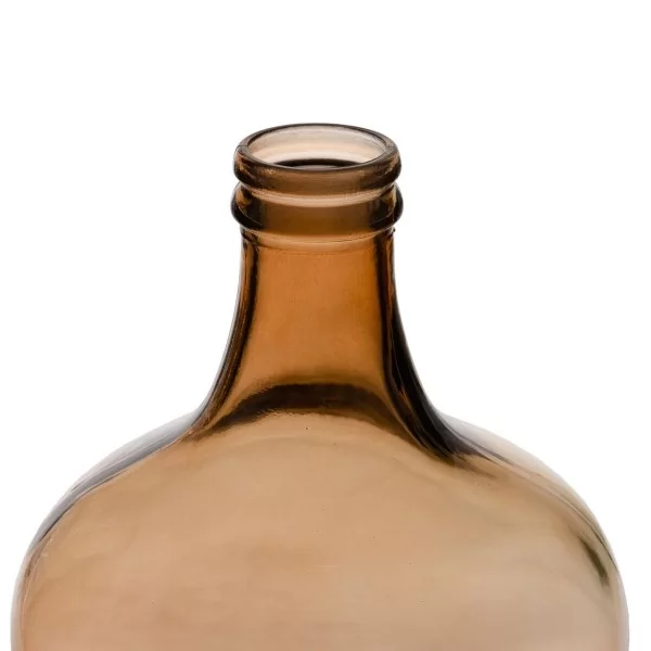 Decorative container recycled glass Caramel 27 x 27 x 42 cm