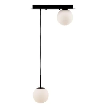 Ceiling Light 40 x 15 x 20 cm Crystal Black Metal