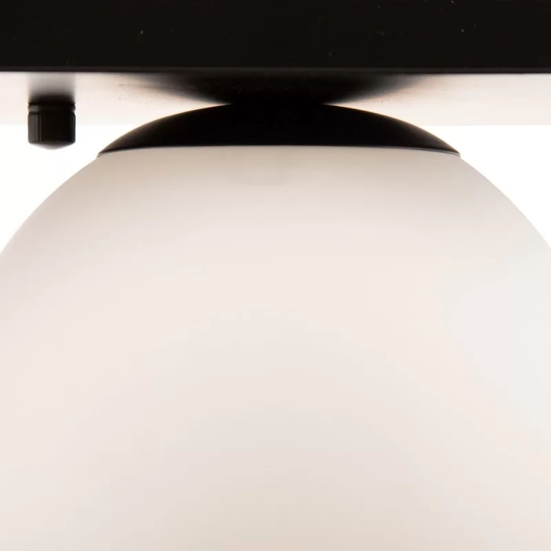 Ceiling Light 40 x 15 x 20 cm Crystal Black Metal