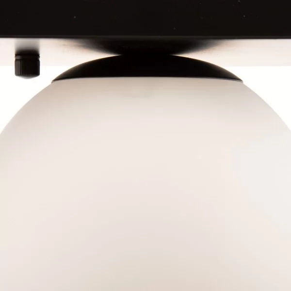 Ceiling Light 40 x 15 x 20 cm Crystal Black Metal