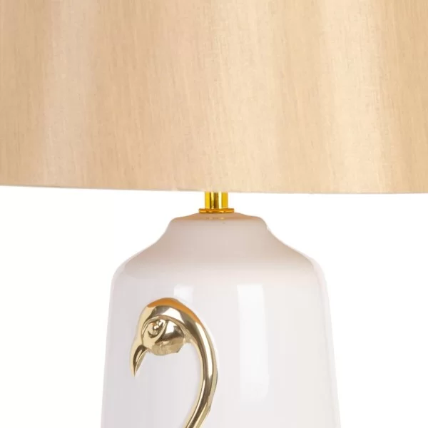Desk lamp White Golden Cotton Ceramic 60 W 220 V 240 V 220-240 V 32 x 32 x 43 cm