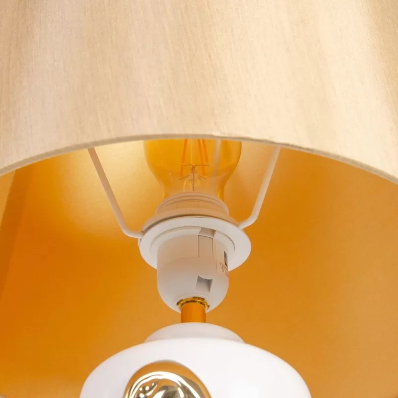 Desk lamp White Golden Cotton Ceramic 60 W 220...