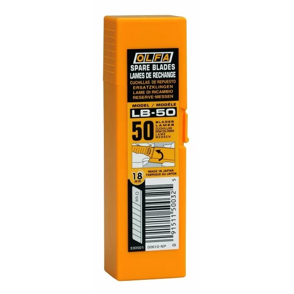 Knife Blade Olfa Divisible Cutter 50 Units 100 x 18 mm