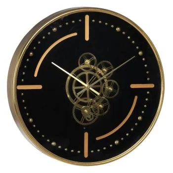 Wall Clock Black Golden Iron 46 x 7 x 46 cm 2