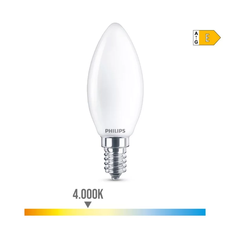 LED lamp Philips Candle E 6,5 W 60 W E14 806 lm...