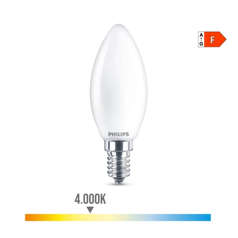 LED lamp Philips Candle White F 40 W 4,3 W E14...