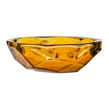 Recycled Glass Centerpiece Amber recycled glass 25 x 25 x...