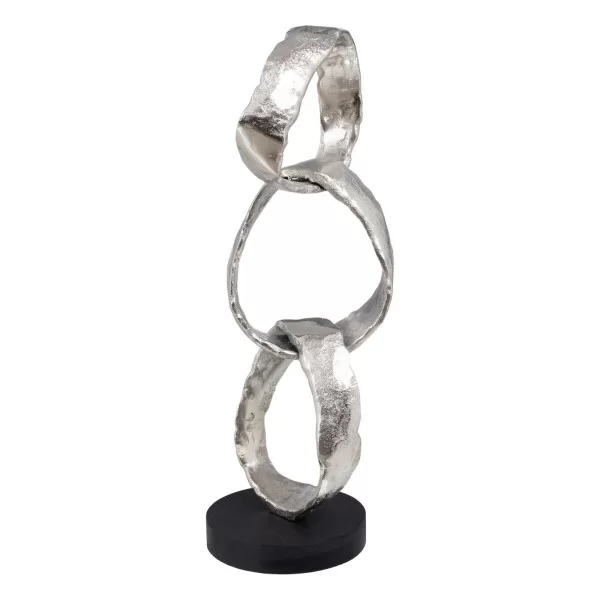 Decorative Figure 18 x 15 x 47 cm Black Silver