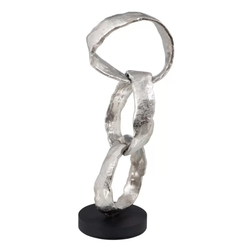 Decorative Figure 18 x 15 x 47 cm Black Silver