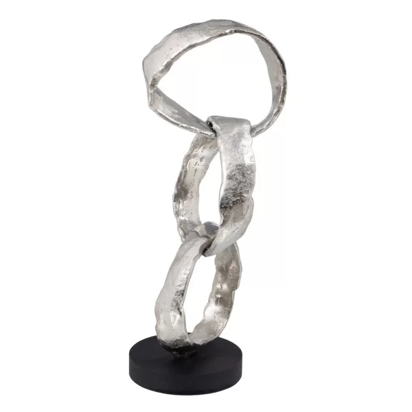 Decorative Figure 18 x 15 x 47 cm Black Silver