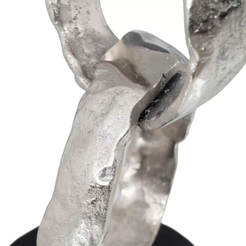 Decorative Figure 18 x 15 x 47 cm Black Silver