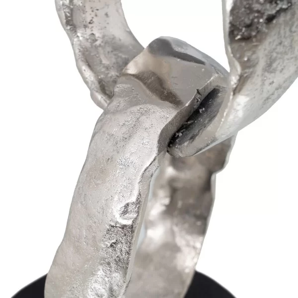 Decorative Figure 18 x 15 x 47 cm Black Silver
