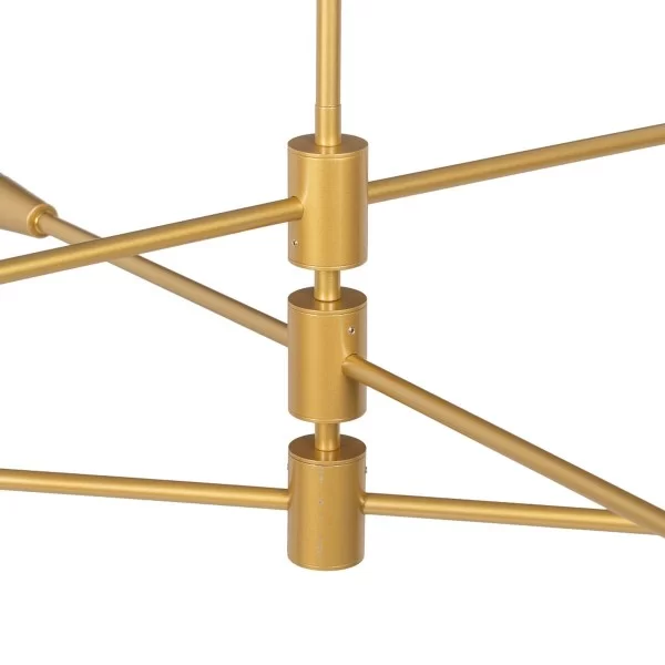 Ceiling Light 80 x 80 x 129,5 cm Golden Metal Modern