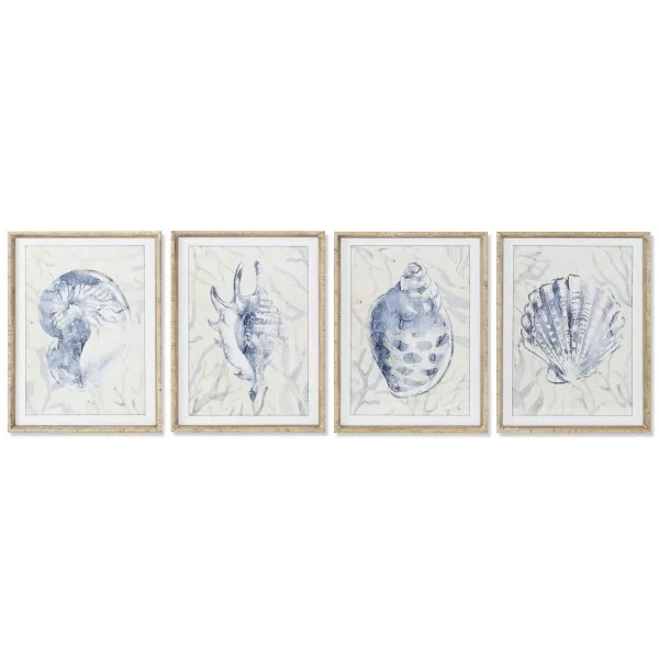 Painting Home ESPRIT Mediterranean Snail 45 x 2,5 x 60 cm (4 Units)