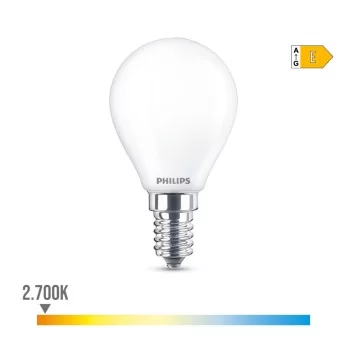 LED lamp Philips E 6.5 W 6,5 W 60 W E14 806 lm Ø 4,5 x 8... 2