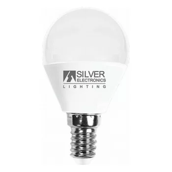 Spherical LED Light Bulb Silver Electronics E14 7W Warm...