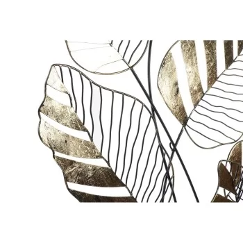 Wall Decoration DKD Home Decor Black Golden Leaf of a... 2