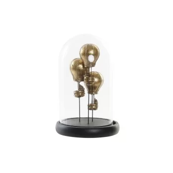 Decorative Figure DKD Home Decor Black Golden 14 x 14 x...