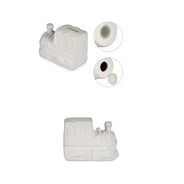 Paint Your Own Money Box Train 13,2 x 9,5 x 8,5 cm Ceramic (12 Units)